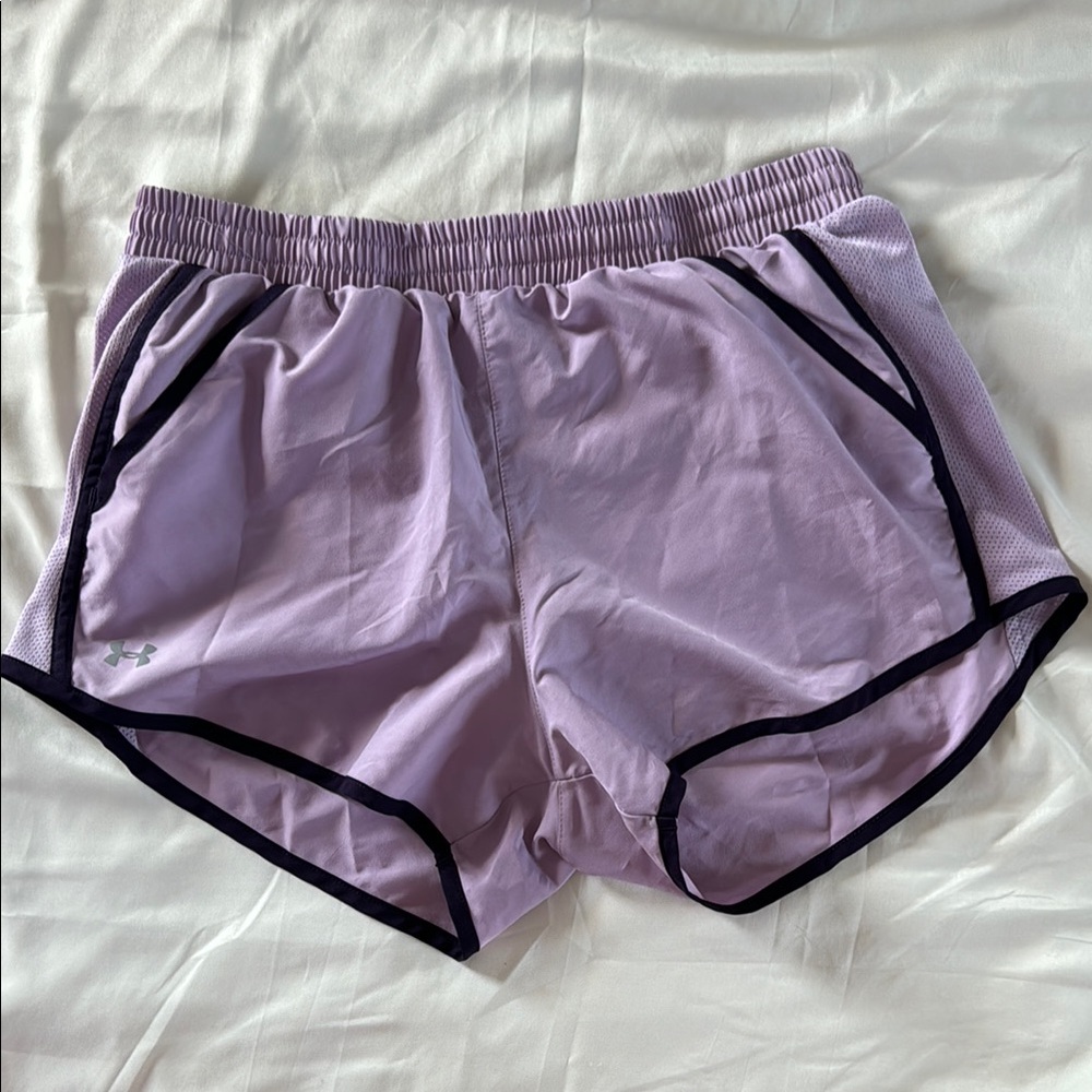 Under Armour Purple Athletic Shorts with Elastic Waistband